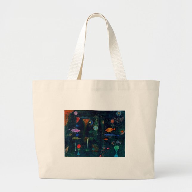 Paul Klee Fish Magic Abstrakt Målning Grafisk Kons Jumbo Tygkasse (Framsidan)