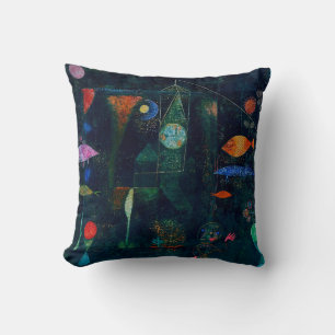Paul Klee Fish Magic Abstrakt Målning Grafisk Kons Kudde