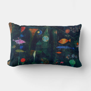 Paul Klee Fish Magic Abstrakt Målning Grafisk Kons Lumbarkudde
