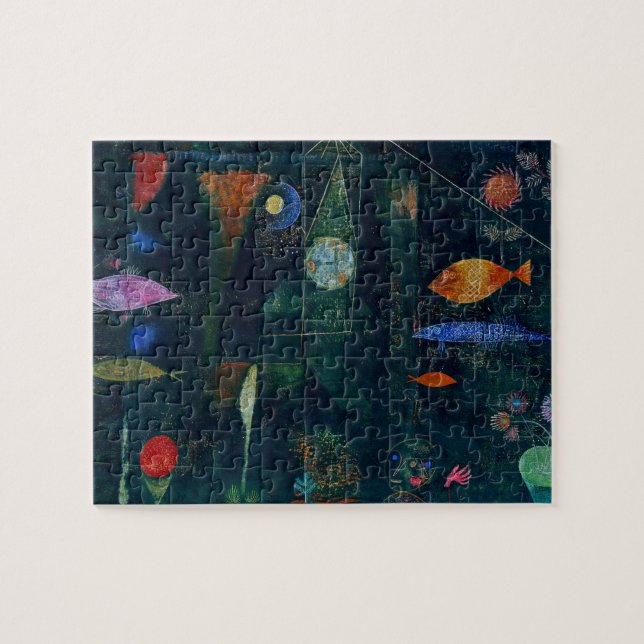 Paul Klee Fish Magic Abstrakt Målning Grafisk Kons Pussel (Horisontell)