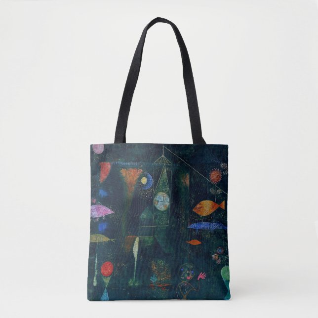 Paul Klee Fish Magic Abstrakt Målning Grafisk Kons Tygkasse (Framsida)