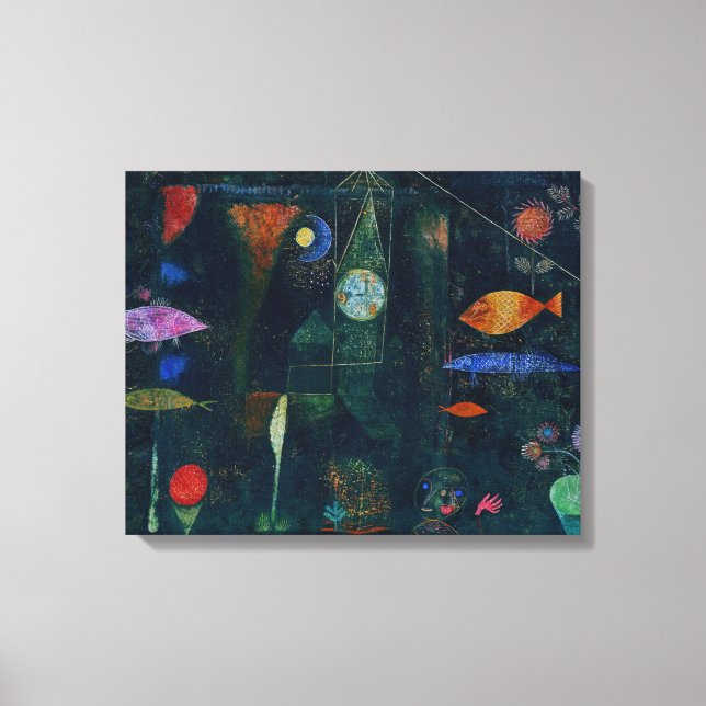 Paul Klee Fish Magic Abstrakt Painting Graphic Art Canvastryck (Framsida)