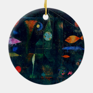 Paul Klee Fish Magic Abstrakt Painting Graphic Art Julgransprydnad Keramik
