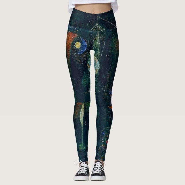 Paul Klee Fish Magic Abstrakt Painting Graphic Art Leggings (Framsida)