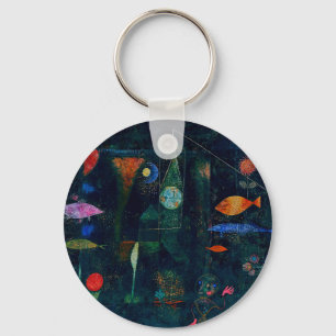 Paul Klee Fish Magic Abstrakt Painting Graphic Art Nyckelring