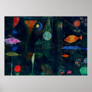 Paul Klee Fish Magic Abstrakt Painting Graphic Art Poster