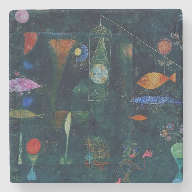 Paul Klee Fish Magic Abstrakt Painting Graphic Art Stenunderlägg (Framsidan)