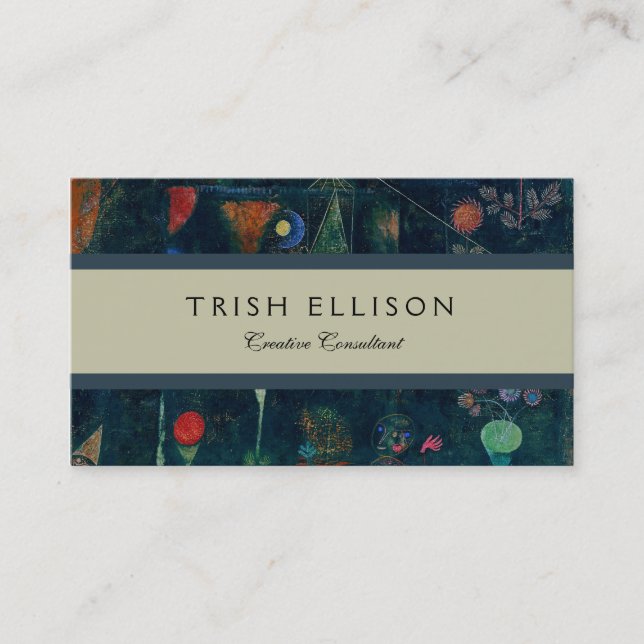 Paul Klee Fish Magic Abstrakt Painting Graphic Art Visitkort (Framsida)