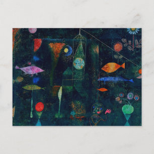 Paul Klee Fish Magic Abstrakt Painting Graphic Art Vykort