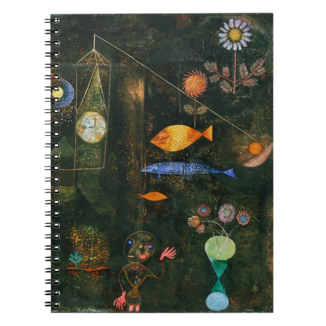 Paul Klee Fish Magic Abstrakt Surrealistisk Konst Anteckningsbok (Framsidan)
