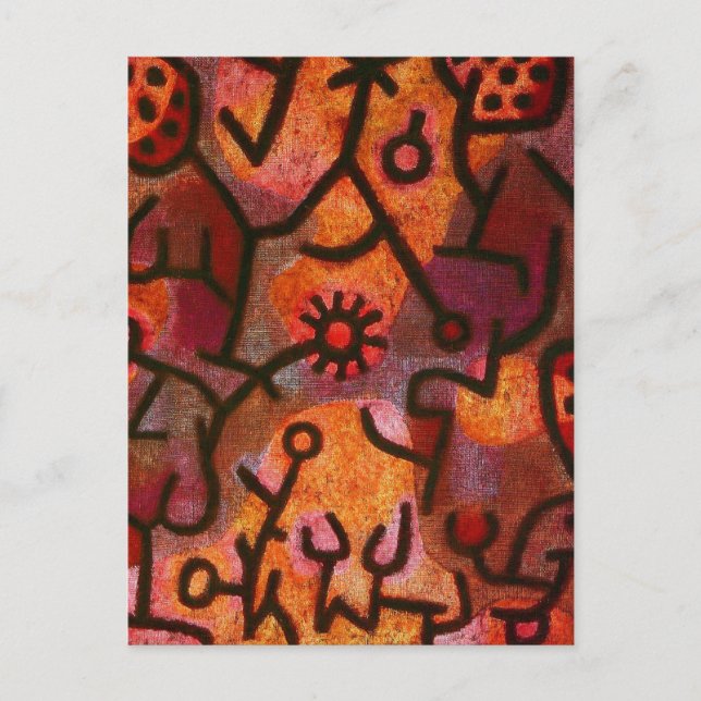 Paul Klee Flora di Roccia Postcard Vykort (Framsida)
