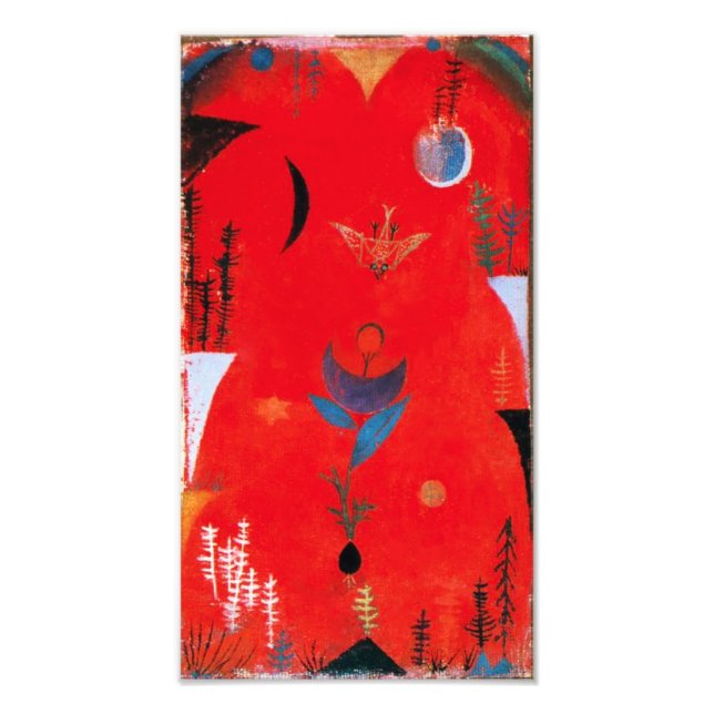 Paul Klee Flower Myth Print Fototryck (Framsidan)