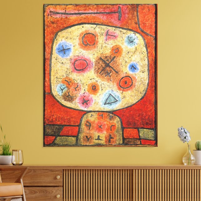 Paul Klee, Flowers i Stone, Canvastryck (Insitu (Vardagsrum))