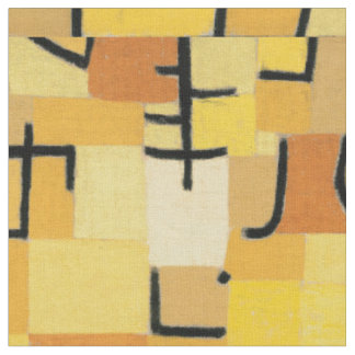 Paul Klee "för gult träd" inspirerat tyg