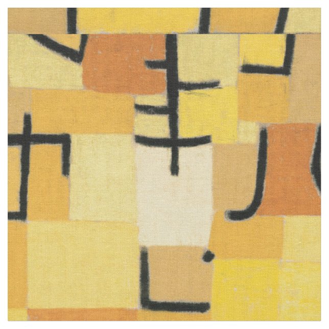 Paul Klee "för gult träd" inspirerat tyg (Närbild)