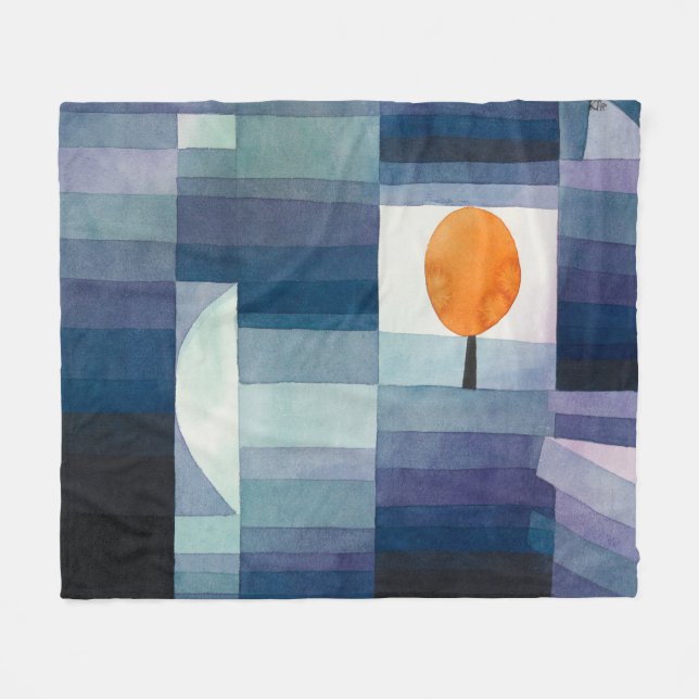 Paul Klee Förebud om höstens blå moderna abstrakt Fleecefilt (Framsidan (Horisontell))