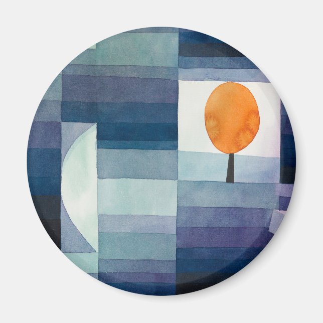 Paul Klee Förebud om höstens blå moderna abstrakt Magnet (Framsidan)