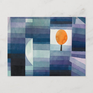 Paul Klee Förebud om höstens blå moderna abstrakt Vykort