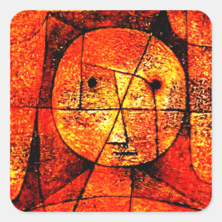 Paul Klee - Gaz, abstrakt konst, Fyrkantigt Klistermärke