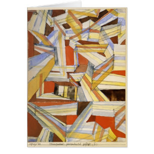 Paul Klee: Genomskinligt i det räfflade perspektiv Hälsningskort