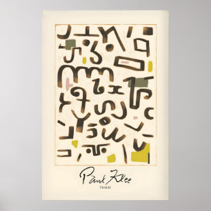 Paul Klee Gesetz Abstrakt Symboler Modern Konsttry Poster