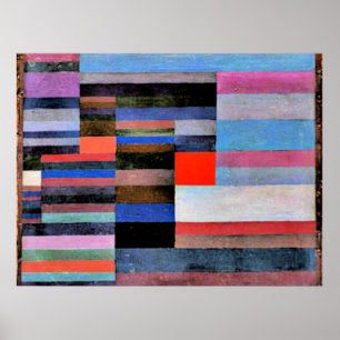 Paul Klee-grafik, eld på kvällen Poster