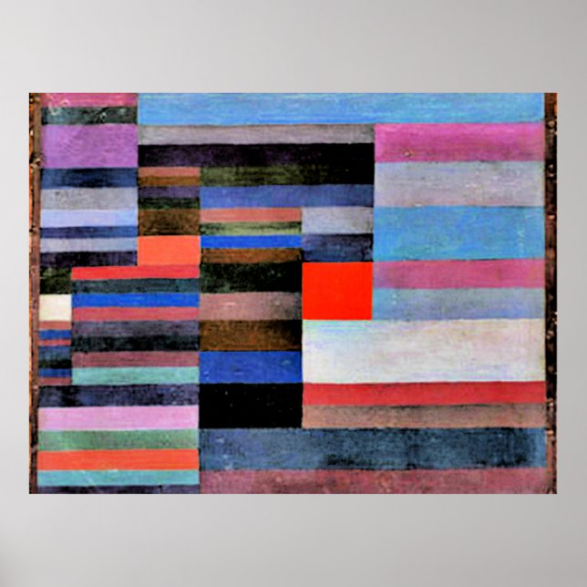 Paul Klee-grafik, eld på kvällen Poster (Framsidan)