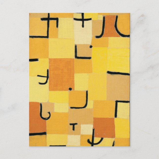 Paul Klee - Gult för tecken Vykort (Framsida)
