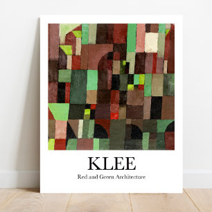 Paul Klee har en röd och Grönt-arkitektur Poster