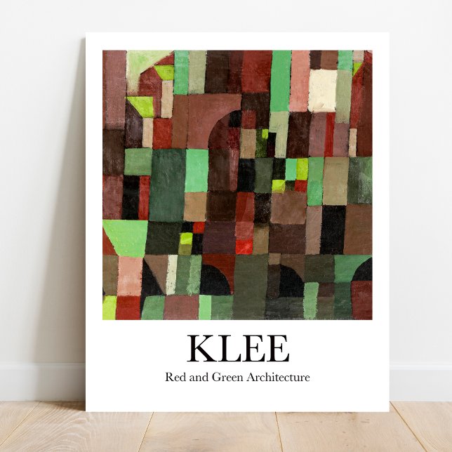 Paul Klee har en röd och Grönt-arkitektur Poster (Bold & Playful: Klee's "Red & Green Architecture." Own this iconic artwork! Museum-quality poster)