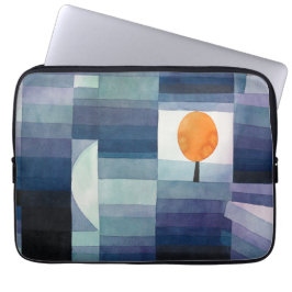 Paul Klee Harbinger från hösten. Blå geometrisk ko Laptop Fodral