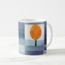 Paul Klee Harbinger från hösten. Vintage blå konst Kaffemugg