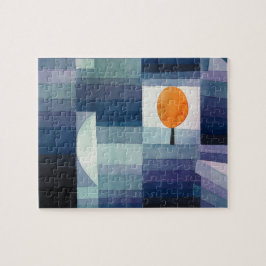 Paul Klee Harbinger från hösten. Vintage blå konst Pussel
