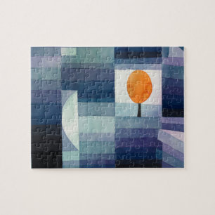Paul Klee Harbinger från hösten. Vintage blå konst Pussel