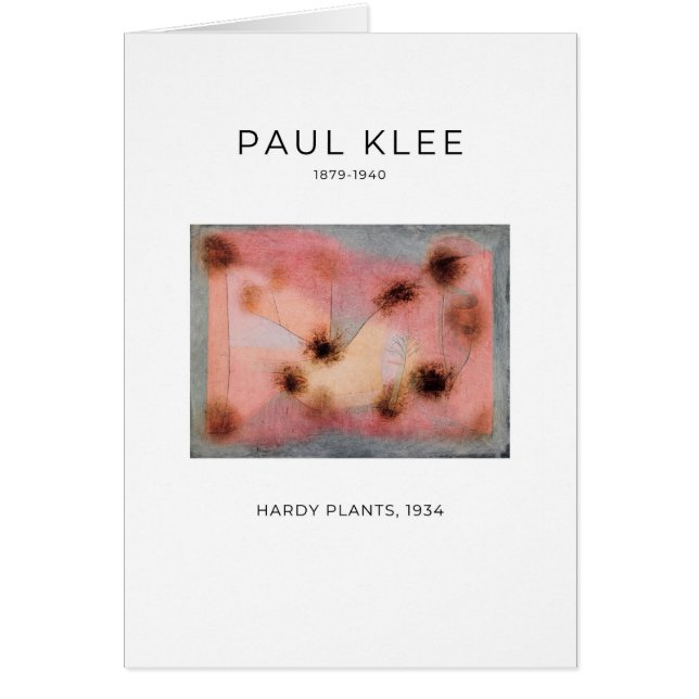 Paul Klee, Hardy Plants (1934) - Fine Art Card OBS Kort (Framsidan)
