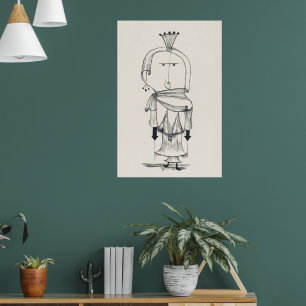 Paul Klee Häxa med en Kam - Abstrakt Fin Konst Poster