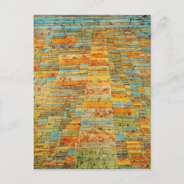 Paul Klee Highways and Byways Postcard Vykort (Framsida)