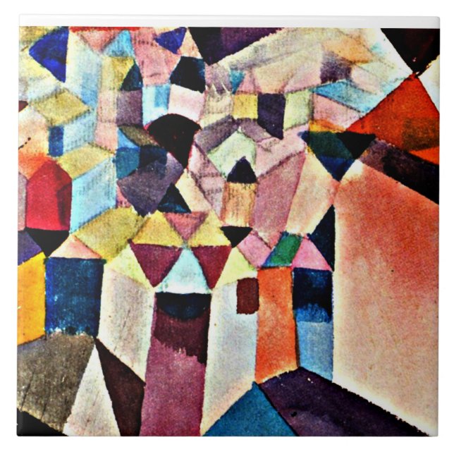 Paul Klee, Insight into a City, Kakelplatta (Framsidan)