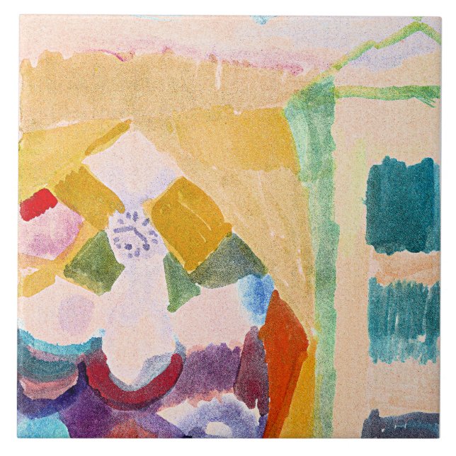 Paul Klee - Interior with the Clock Kakelplatta (Framsidan)