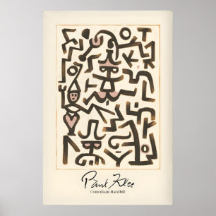 Paul Klee Komedianer Affisch Abstrakt Figurer