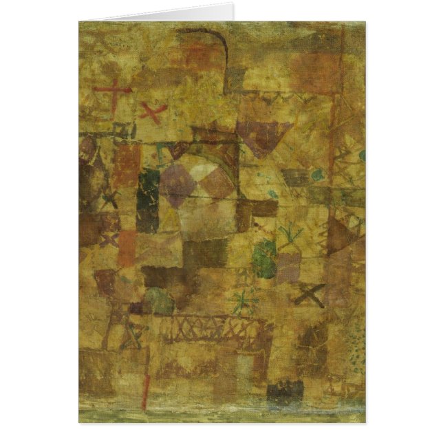 Paul Klee konst Hälsningskort (Framsidan)
