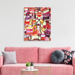 Paul Klee konst: Rosen trädgård, berömd Klee-målni Canvastryck