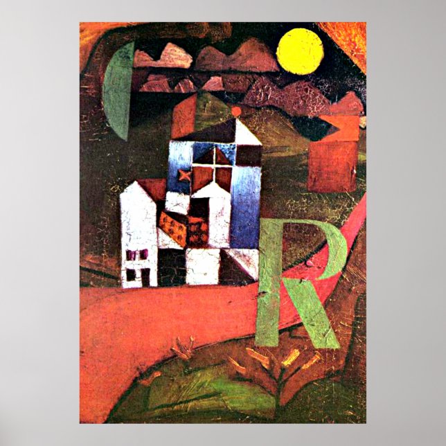 Paul Klee-konstverk, Villa R Poster (Framsidan)