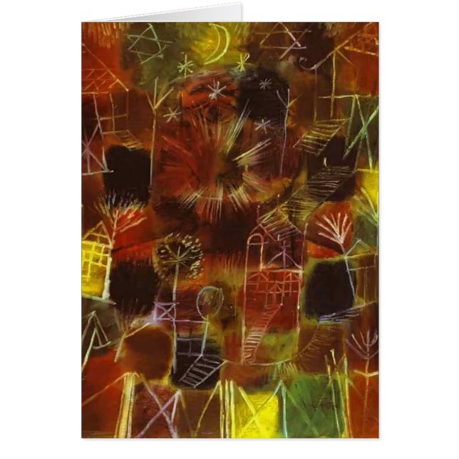 Paul Klee- kosmisk sammansättning Hälsningskort (Framsidan)