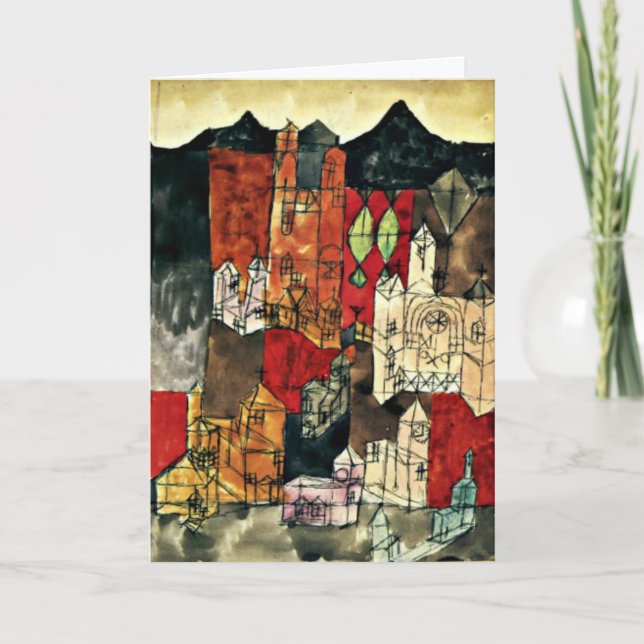 Paul Klee, Kyrkornas stad, Tack Kort (Framsida)