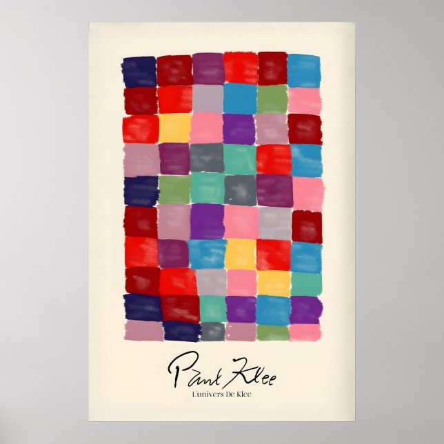 Paul Klee L univers De Klee Färgglada rutor Poster (Framsidan)