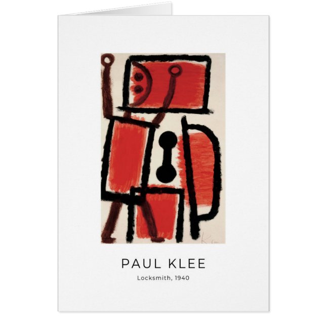 Paul Klee, Locksmith (1940) - Fine Art Card OBS Kort (Framsidan)