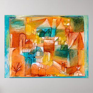 Paul Klee-målning, Fascade Brown-Grönt Poster