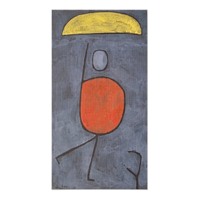 Paul Klee med paraply expressionistisk finkonst Fototryck (Framsidan)