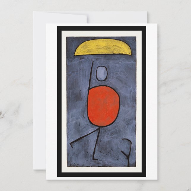 Paul Klee - Med paraply Julkort (Framsida)